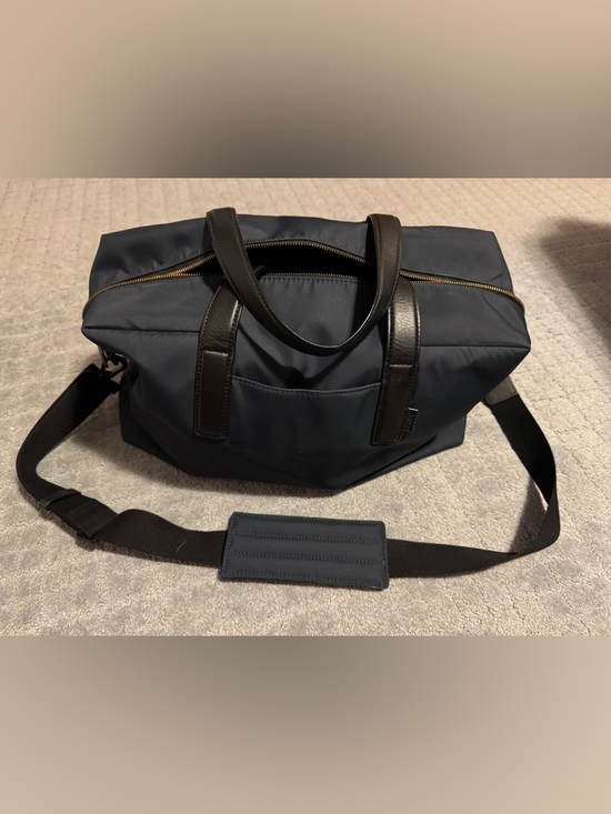 Away Handbags - Navy AWAY Travel Duffel Bag with Black Leather Handles 20 L